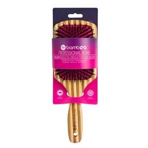 Tiri Pro Bamboo Paddle Brush Boar Bristles - pink
